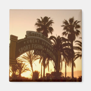 Solnedgång i den Santa Monica magneten Magnet