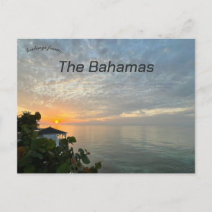 Solnedgång i det nya beviset Bahamas Vykort