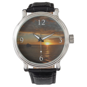 Solnedgång i det tropiska Sjölandskapet Sea II Armbandsur
