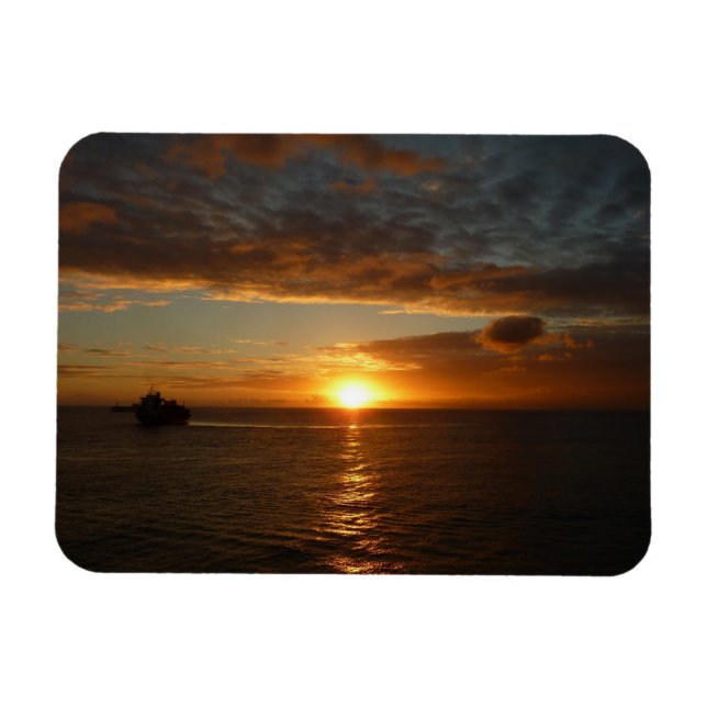 Solnedgång i det tropiska Sjölandskapet Sea II Magnet (Horisontell)