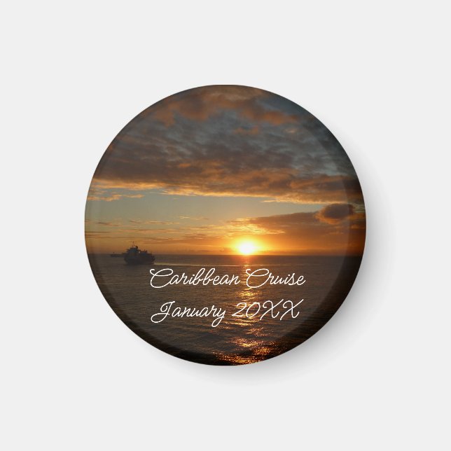 Solnedgång i det tropiska Sjölandskapet Sea II Magnet (Framsidan)