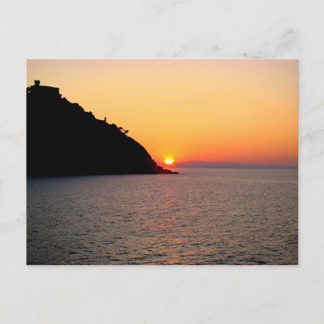 Solnedgång i Donostia - San Sebastian Vykort (Framsida)