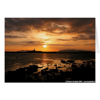 Solnedgång i Egadi Hälsningskort