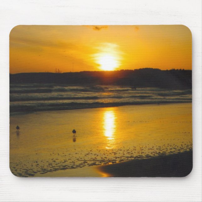 Solnedgång i El Granada, CA Musmatta (Framsidan)