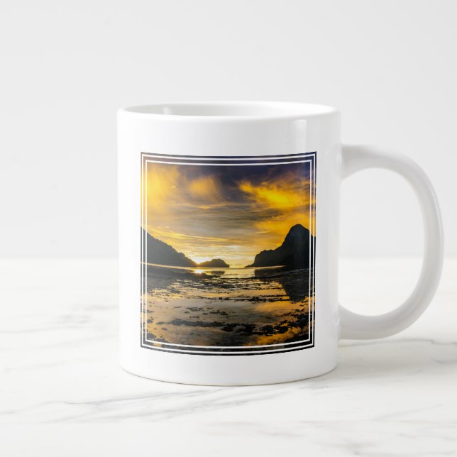 Solnedgång i El Nidos vik Jumbo Mugg (Höger)
