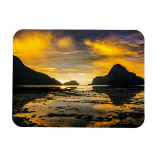 Solnedgång i El Nidos vik Magnet