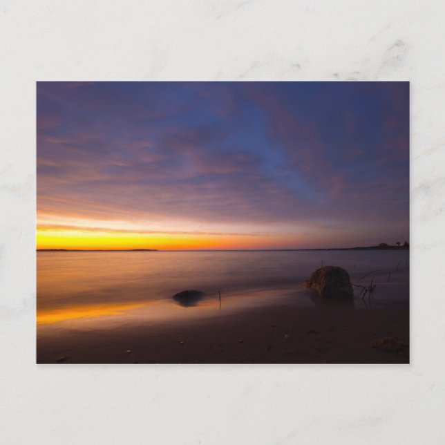 Solnedgång i Elk Rapids, Michigan Vykort (Framsida)