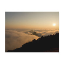 Solnedgång i ett China Huang-berg