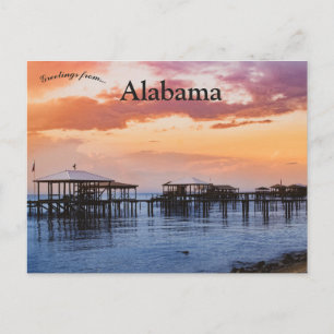 Solnedgång i Fairhope Alabama Vykort