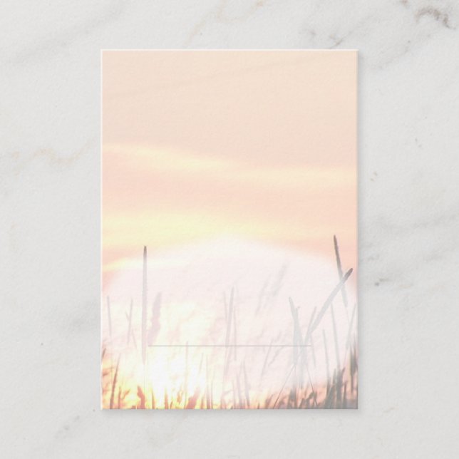 Solnedgång i Fält-monteringskort Placeringskort (Framsida)