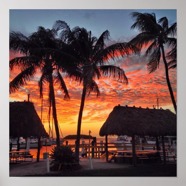 Solnedgång i Florida Nycklar Poster (Framsidan)