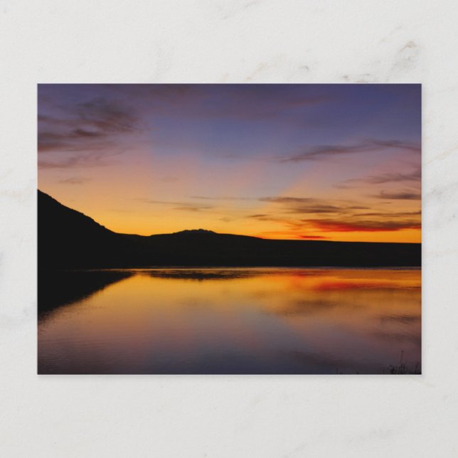 Solnedgång i fotokortet för Väster Wyoming Vykort (Framsida)