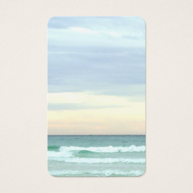 Solnedgång i fredliga läger i Bukt Kusten  Visitkort (Framsida)