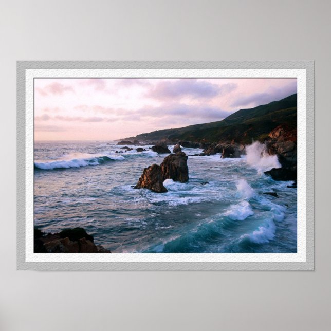 Solnedgång i Garrapata Poster (Framsidan)