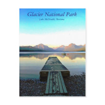 Solnedgång i Glaciers nationalpark