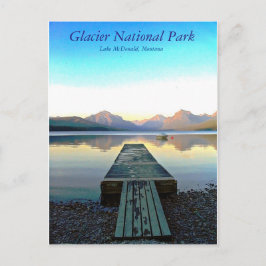 Solnedgång i Glaciers nationalpark Vykort