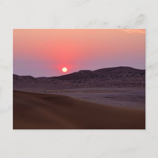 Solnedgång i Gobabeb, Namibia Vykort (Framsida)