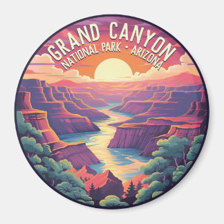 Solnedgång i Grand Canyon nationalpark Arizona Magnet