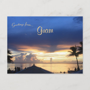 Solnedgång i Guam Vykort