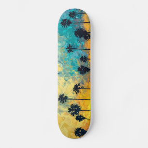 Solnedgång i Handflatan Cruiser Board Mini Skateboard Bräda 18,5 Cm
