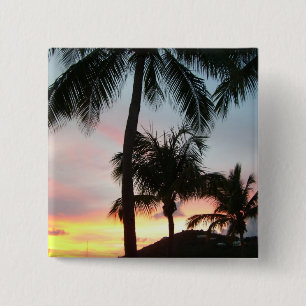 Solnedgång i Handflatan Tropical Ligcape Photograp Knapp