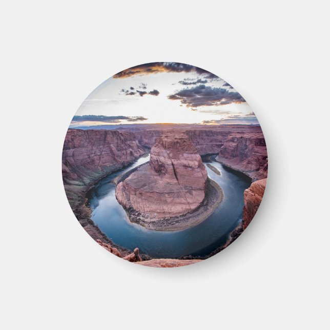Solnedgång i Horsehoe Bend Magnet (Framsidan)