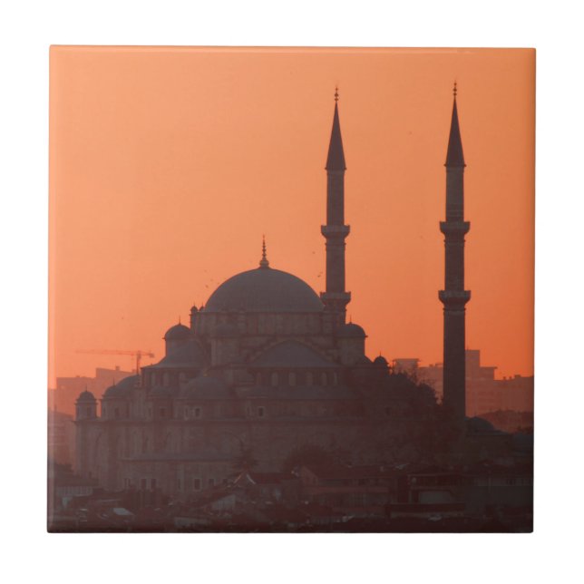 Solnedgång i Istanbul Kakelplatta (Framsidan)