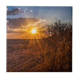 Solnedgång i Kalahari-öknen, Namibia Kakelplatta