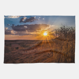 Solnedgång i Kalahari-öknen, Namibia Kökshandduk