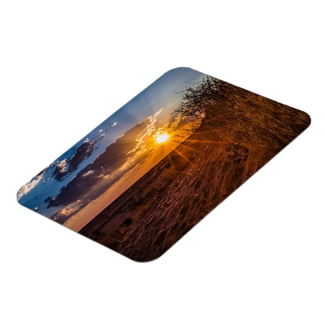 Solnedgång i Kalahari-öknen, Namibia Magnet (Vänstra Sidan)