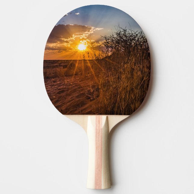 Solnedgång i Kalahari-öknen, Namibia Pingisracket (Framsidan)