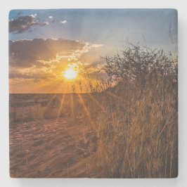 Solnedgång i Kalahari-öknen, Namibia Stenunderlägg