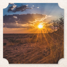 Solnedgång i Kalahari-öknen, Namibia Underlägg Papper