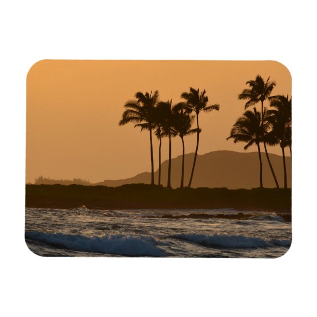 Solnedgång i Kauai Magnet (Horisontell)