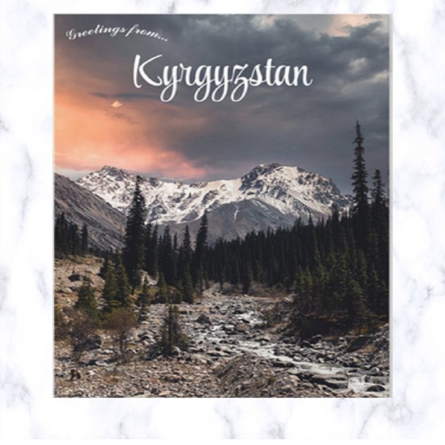 Solnedgång i Kirgizistan Vykort (Skapare uppladdad)