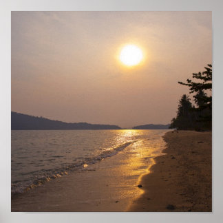 Solnedgång i Koh Chang i Thailand Poster