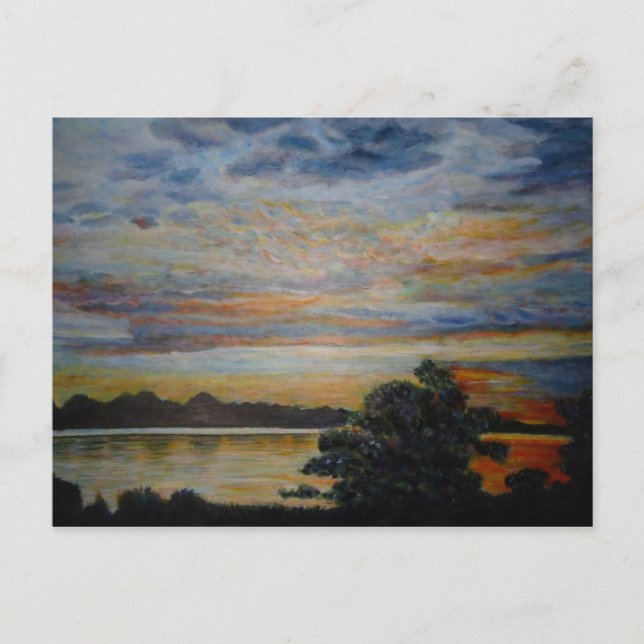 Solnedgång i Lakeshore Vykort (Framsida)