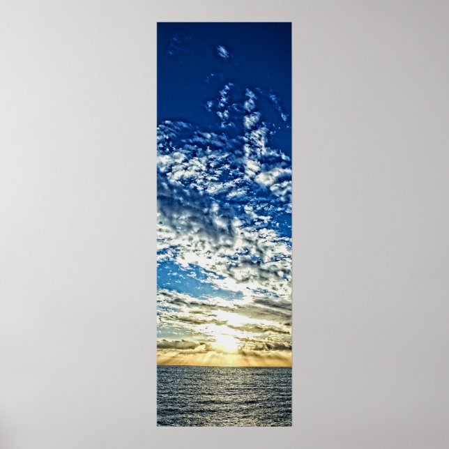 Solnedgång i Ligurien - Cinque Terre, Italien Post Poster (Framsidan)