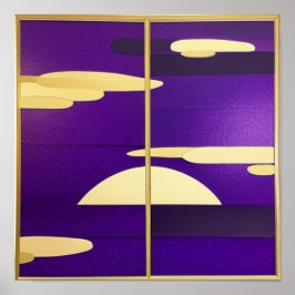 Solnedgång i Lila Poster