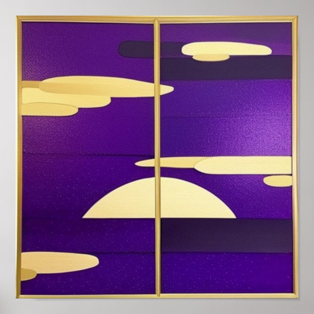 Solnedgång i Lila Poster (Framsidan)