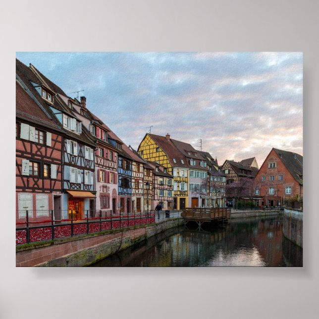 Solnedgång i Little Venice Colmar Poster (Framsidan)