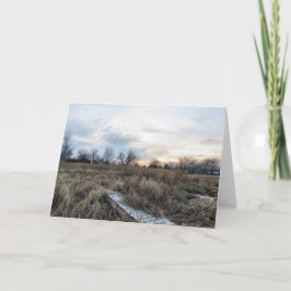 Solnedgång i Marsh Birthday Card Tack Kort