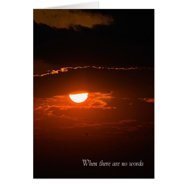 Solnedgång i molnens sympati hälsningskort (Framsidan)
