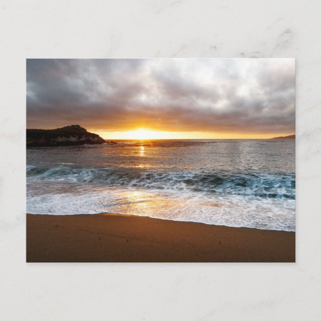 Solnedgång i Monterey, Kaliforniens Stilla Kusten Vykort (Framsida)