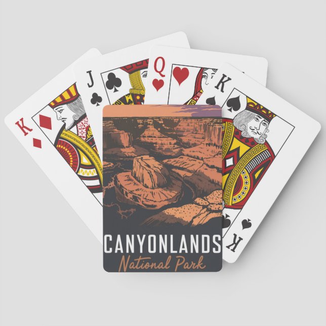 Solnedgång i nationalparken Canyonlands Casinokort (Baksidan)