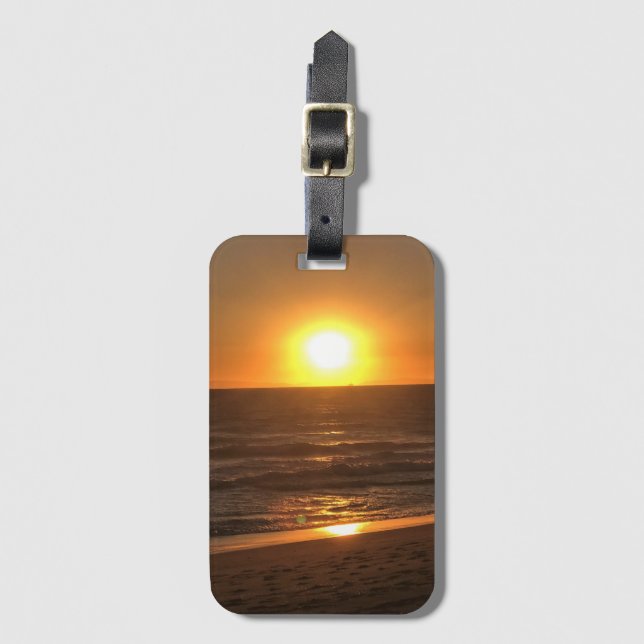 Solnedgång i Newport Beach, Kalifornien Bagagebricka (Framsida vertikal)
