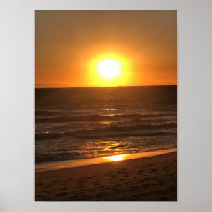 Solnedgång i Newport Beach, Kalifornien Poster