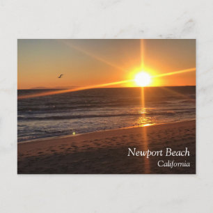 Solnedgång i Newport Beach, Kalifornien Vykort