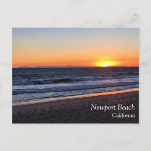 Solnedgång i Newport Beach, Kalifornien Vykort