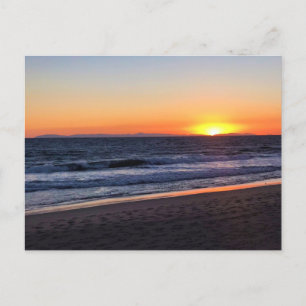 Solnedgång i Newport Beach, Kalifornien Vykort